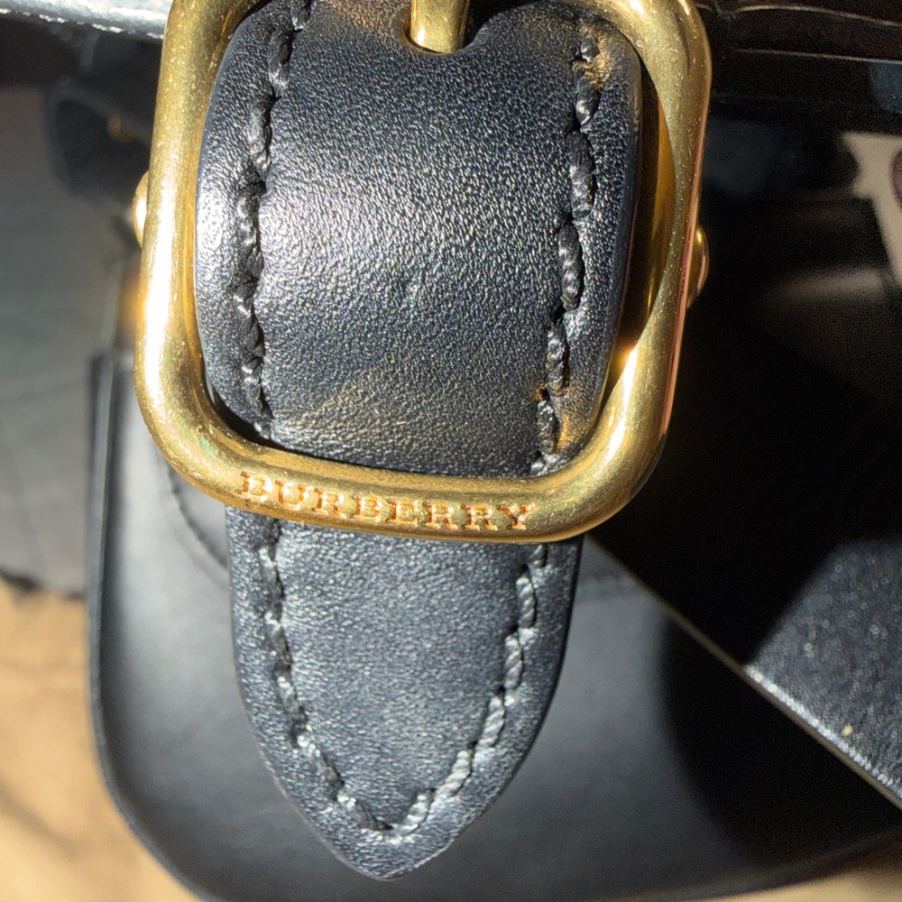 Burberry Black Crossbody Bag with Gold Accents - Picture 8 of 12